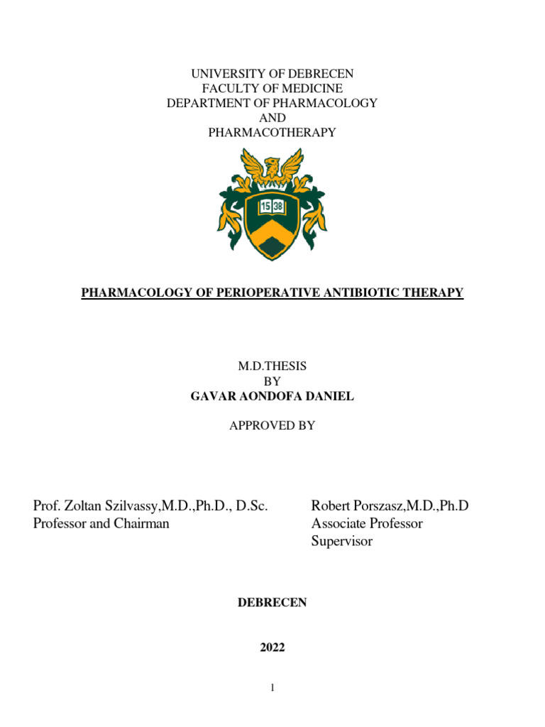Perioperative Antibiotic Prophylaxis Insights | PDF | Self-Improvement ...