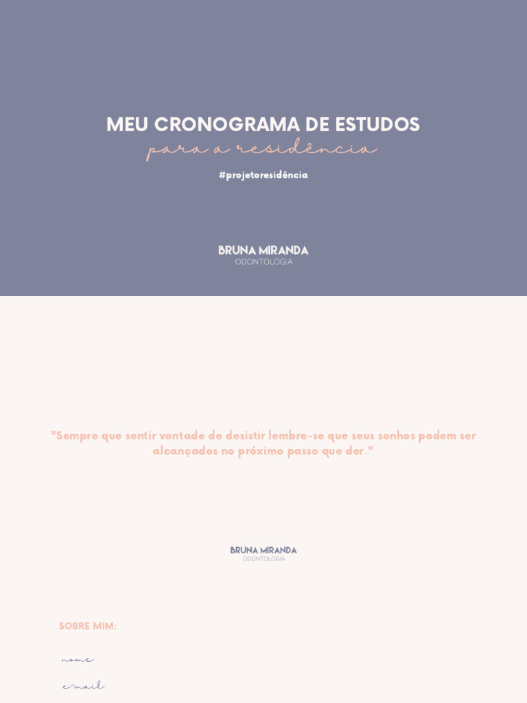 Cronograma de Estudos para A Residência | PDF
