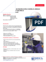 Careta Ignífuga de Protección Contra El Riesgo Termico Del Arco Eléctrico ATPV: 12 y 27 Cal/cm2