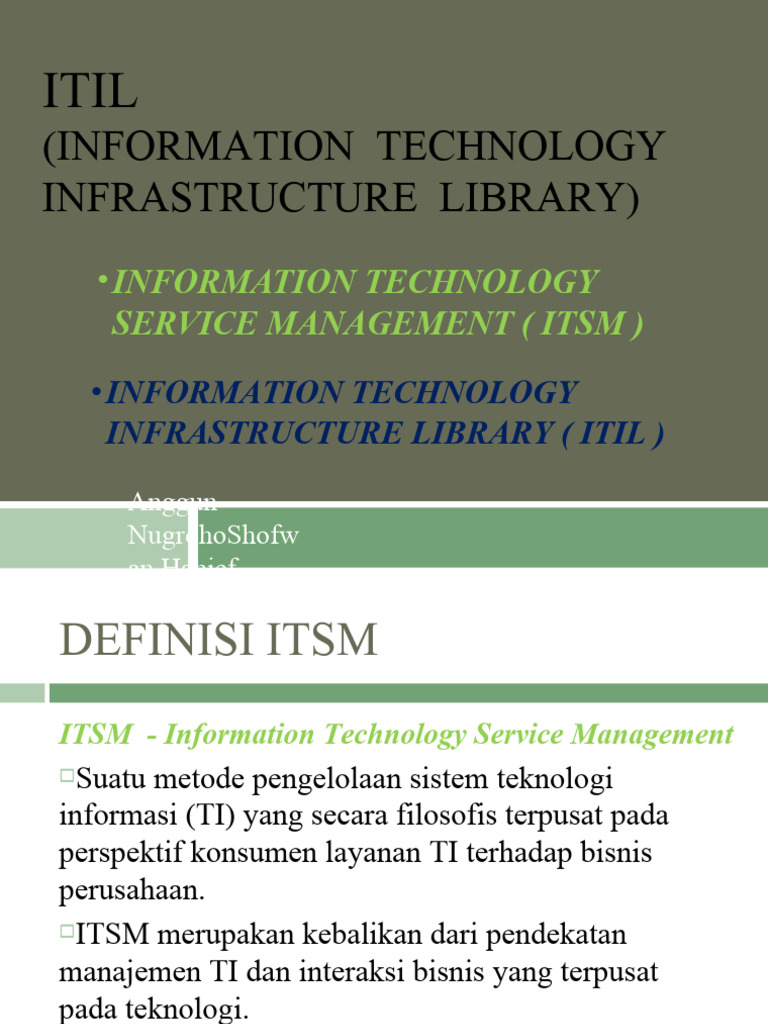 ITIL-dan-ITSM | PDF