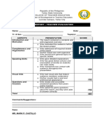 Oral Presentation Rubric