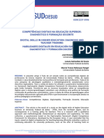 (Id 107) Competências Digitais Na e Ducação Superior Diagnóstico e Formação Docente