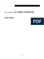 Six Sigma in Indian Industries: Case Study