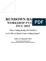 Rundown Peserta Workshop P'Cozzy ITCC 2023