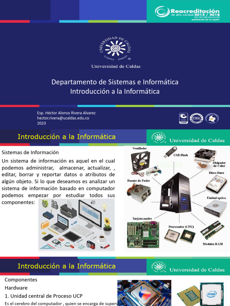 Introduccion A La Informática Hardware y Software | PDF | Bios ...