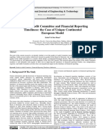 Gender in Audit Committee and Financial Reporting Timeliness: The Case of Unique Continental European Model