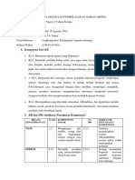 A. Kompetensi Inti (KI) : Bidang Pengembangan No KD Kompetensi Dasar No IPK Indikator Pencapaian Kompetensi