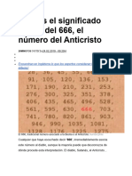 Cuál Es El Significado Oculto Del 666