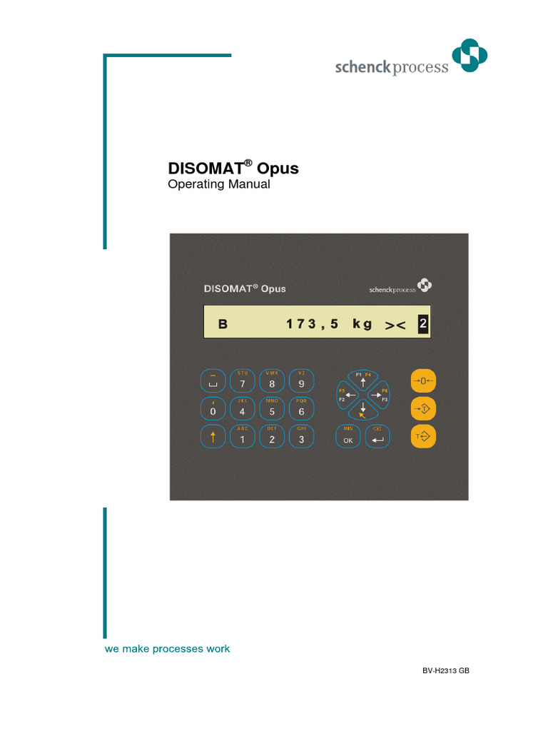 Operating Manual of Disomat Opus | PDF
