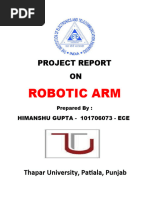 Project Report On Robotic Arm