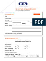 Machines Repair Form