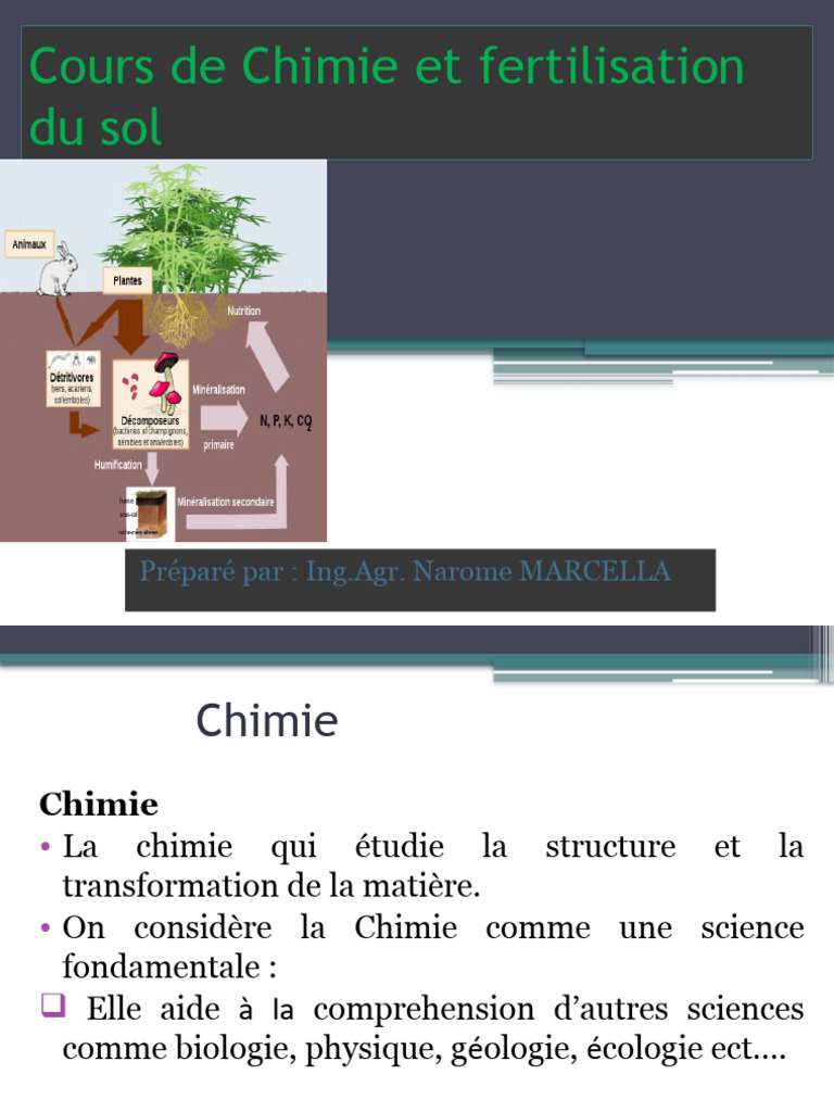 Cours sur la chimie et fertilisation du sol | PDF | Sol (pédologie ...