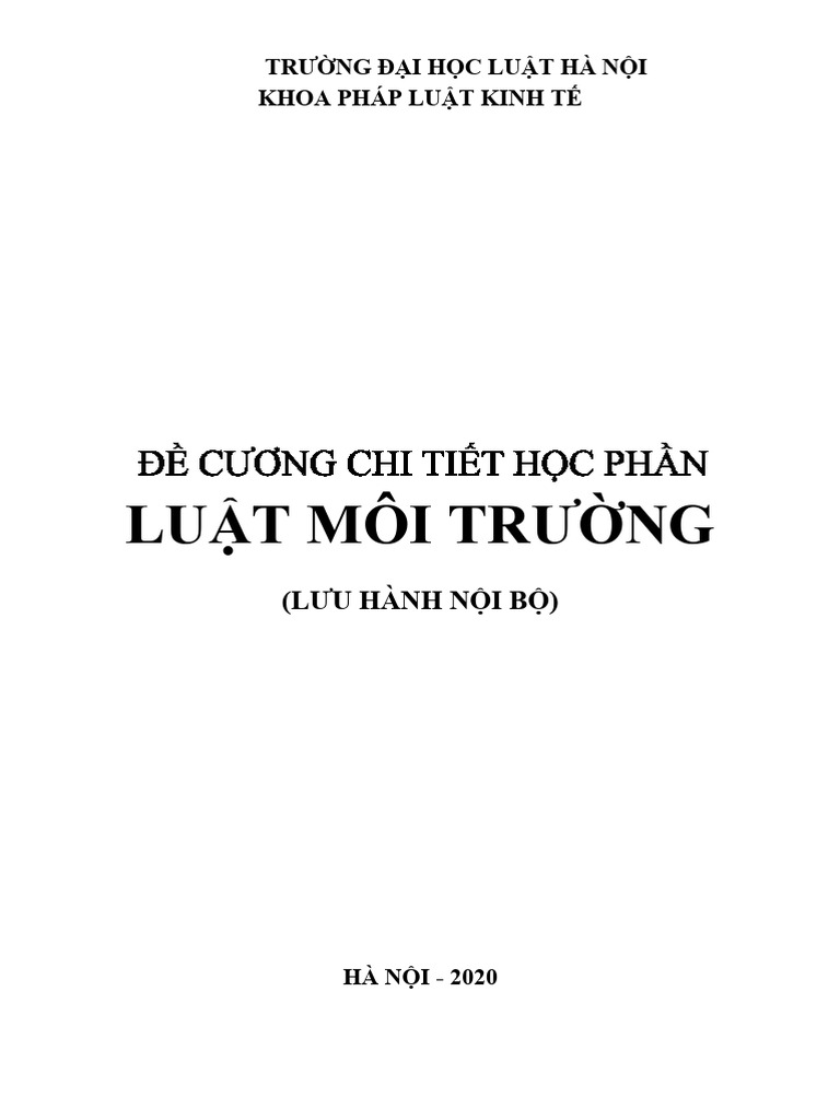 Luat Moi truong-LKT-3TC | PDF
