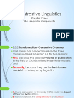 CL - Ch. 3 The Linguistic Components