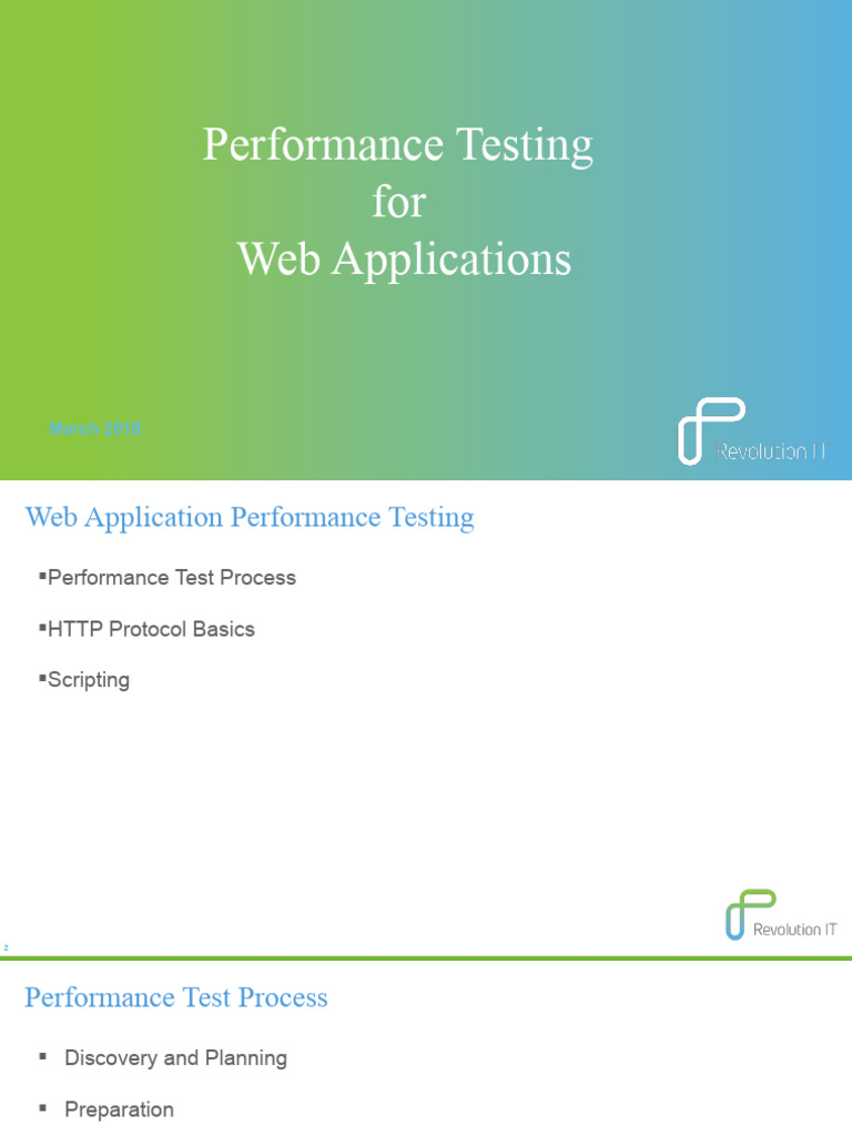 Performance Testing of Web Applications | PDF | Networking | Internet & Web
