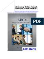 Abcs of Relationship Selling Through Service 12th Edition Futrell Test Bank Full Chapter PDF