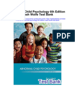 Abnormal Child Psychology 6th Edition Mash Wolfe Test Bank Full Chapter PDF