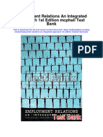 Employment Relations An Integrated Approach 1st Edition Mcphail Test Bank Full Chapter PDF