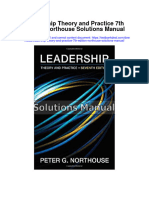 Leadership Theory and Practice 7th Edition Northouse Solutions Manual Full Chapter PDF