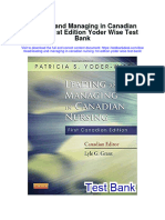 Leading and Managing in Canadian Nursing 1st Edition Yoder Wise Test Bank Full Chapter PDF