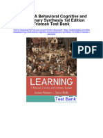 Learning A Behavioral Cognitive and Evolutionary Synthesis 1st Edition Frieman Test Bank Full Chapter PDF