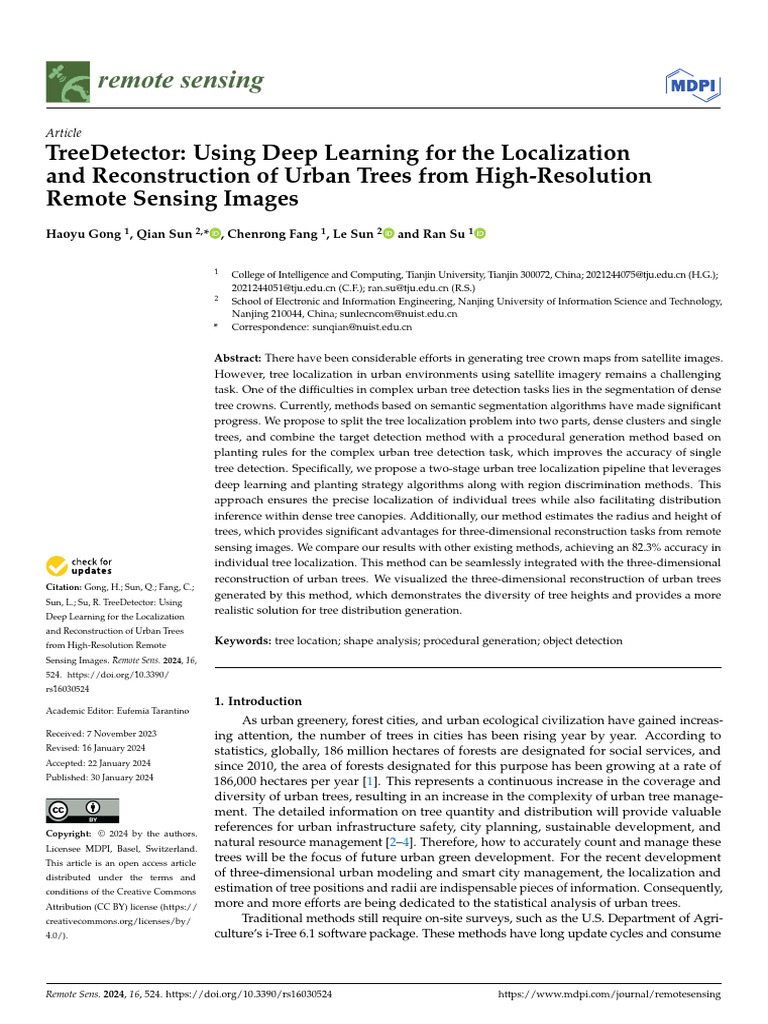 TreeDetector: Using Deep Learning For The Localization and ...