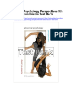 Abnormal Psychology Perspectives 5th Edition Dozois Test Bank Full Chapter PDF