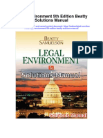 Legal Environment 5th Edition Beatty Solutions Manual Full Chapter PDF