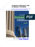 Legal Environment of Business 13th Edition Meiners Test Bank Full Chapter PDF