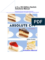 Absolute C 5th Edition Savitch Solutions Manual Full Chapter PDF