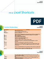 MS Excel Shortcuts