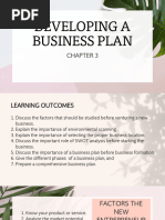 Developing A Business Plan