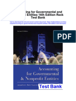 Accounting For Governmental and Nonprofit Entities 16th Edition Reck Test Bank Full Chapter PDF