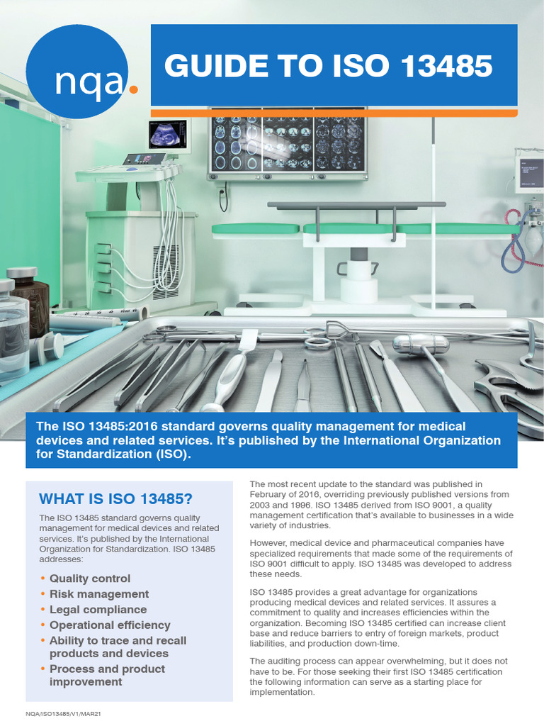NQA ISO 13485 Introduction Guide | PDF