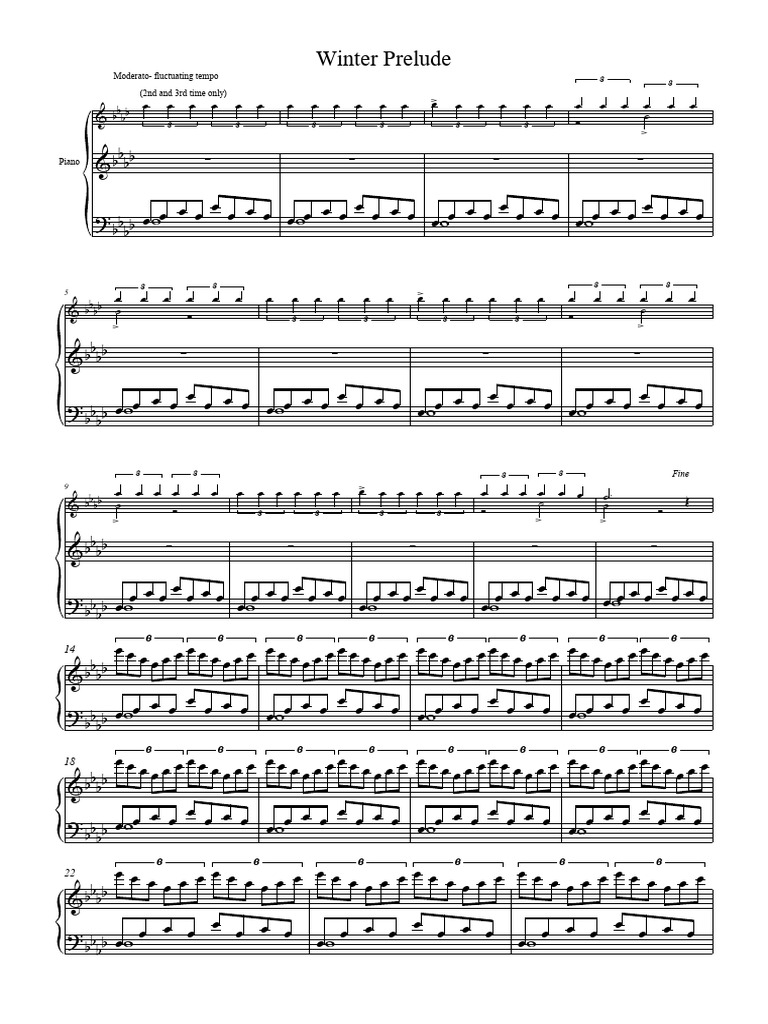 Winter Prelude Piano Sheet Music | PDF
