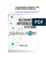 Accounting Information Systems 10th Edition Hall Solutions Manual Full Chapter PDF