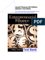 Entrepreneurial Finance 6th Edition Adelman Test Bank Full Chapter PDF