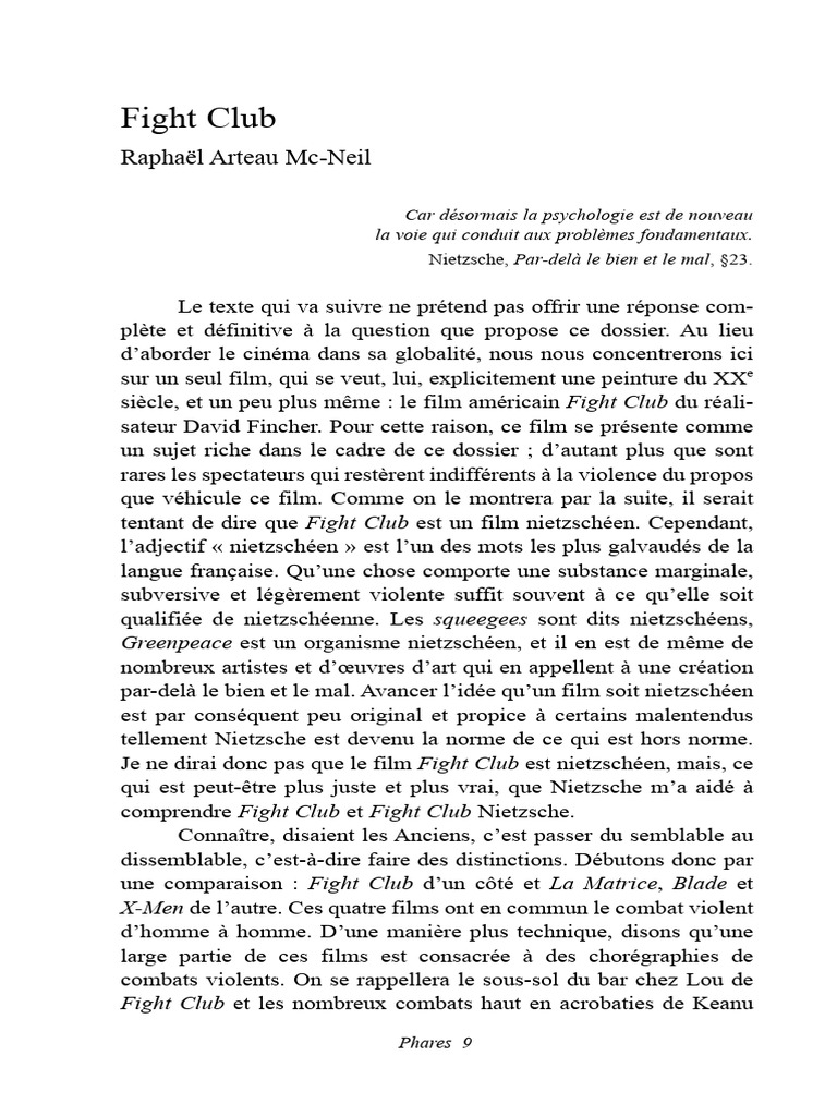 Fight Club | PDF | Dieu | Emmanuel Kant