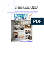 Lifespan Development Lives in Context 1st Edition Kuther Solutions Manual