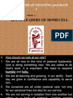 Talk No. 3 Being Leaders of Homecell