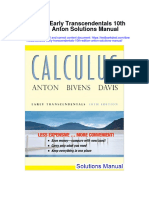 Calculus Early Transcendentals 10th Edition Anton Solutions Manual Full Chapter PDF