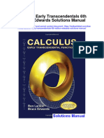 Calculus Early Transcendentals 6th Edition Edwards Solutions Manual Full Chapter PDF