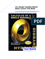 Calculus of A Single Variable Hybrid 10th Edition Larson Test Bank Full Chapter PDF