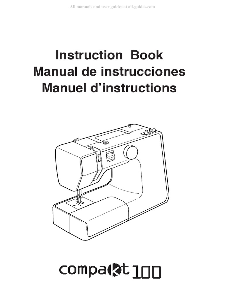 EuroPro Compakt 100 Sewing Machine Instruction Manual PDF
