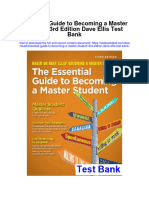 Download Essential Guide to Becoming a Master Student 3rd Edition Dave Ellis Test Bank full chapter pdf