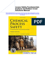 Chemical Process Safety Fundamentals With Applications 3rd Edition Crowl Solutions Manual Full Chapter PDF