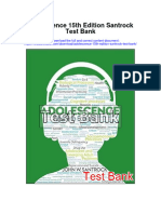 Adolescence 15th Edition Santrock Test Bank Full Chapter PDF