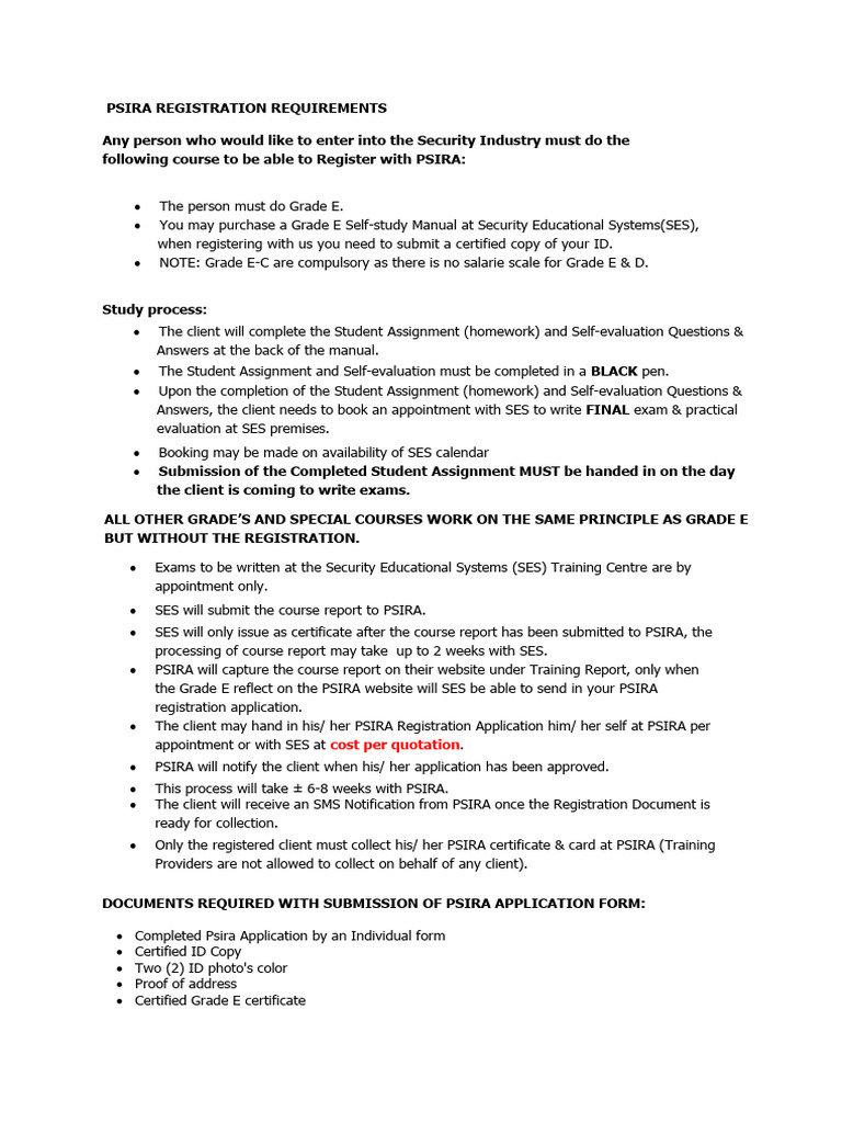 RegistrationRequirementswithPsira PDF