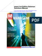 M Management 3rd Edition Bateman Solutions Manual Full Chapter PDF