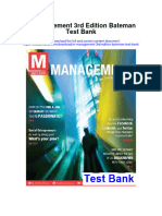 M Management 3rd Edition Bateman Test Bank Full Chapter PDF
